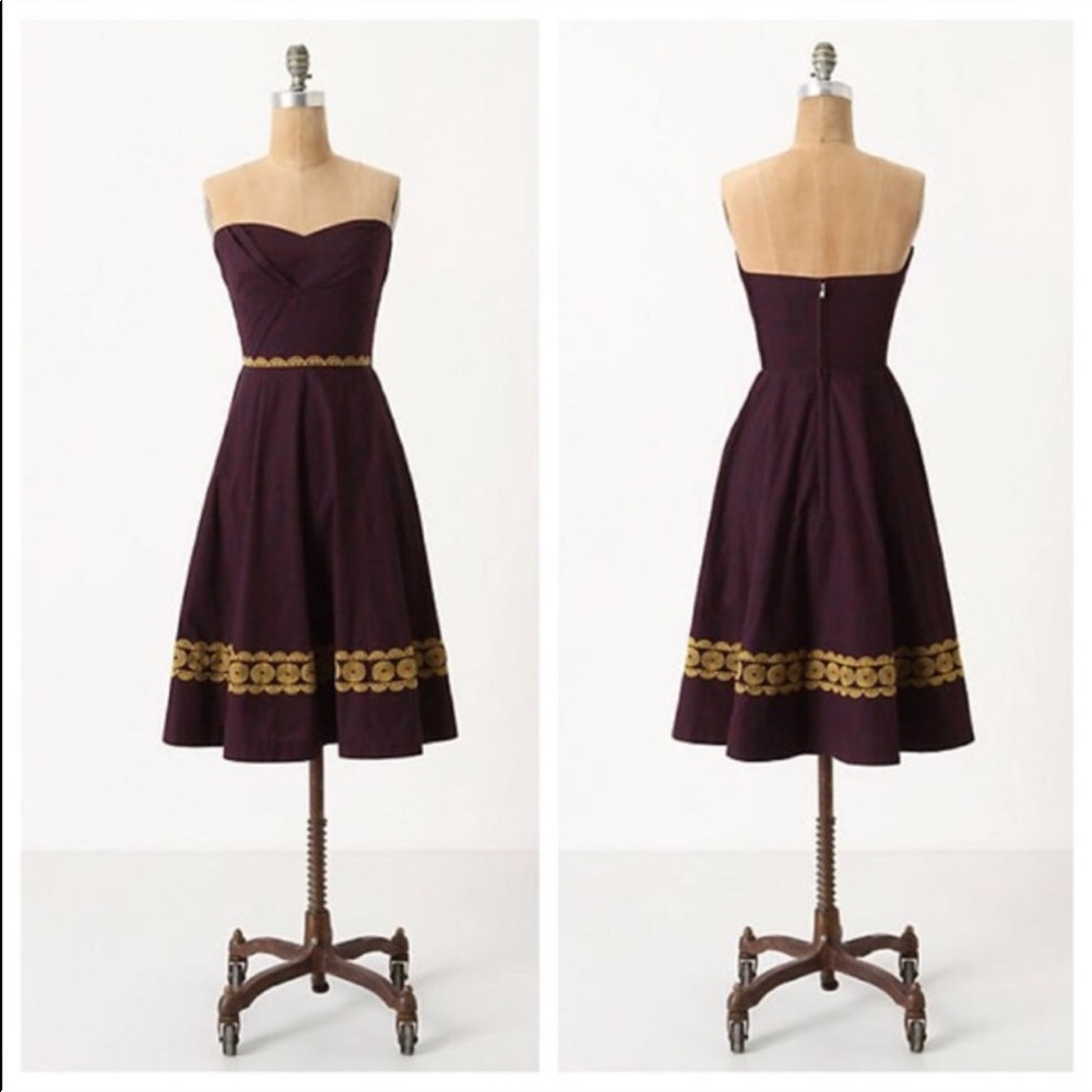 Anthro ‘AUBERGINE SKY DRESS’